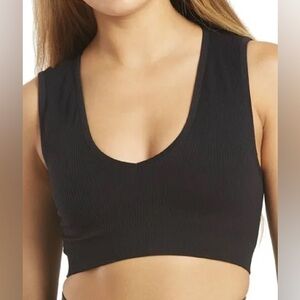 Spiritual Gangster Metta Seamless Plunge Brami Size XS/S - Black